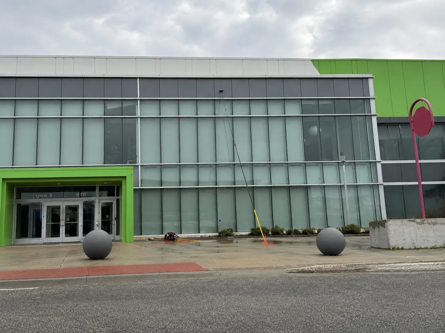 A commercial building exterior cleaned by Gulfshine