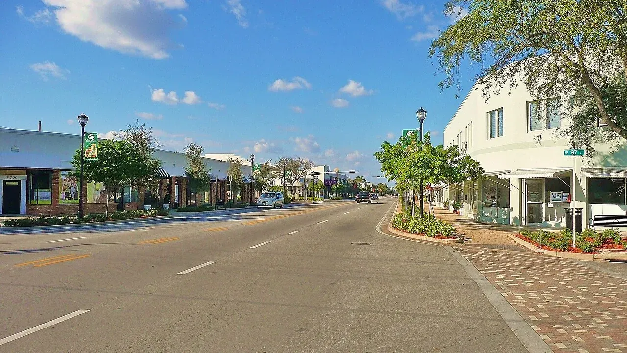 Downtown Miami Shores main street storefronts, Miami Shores