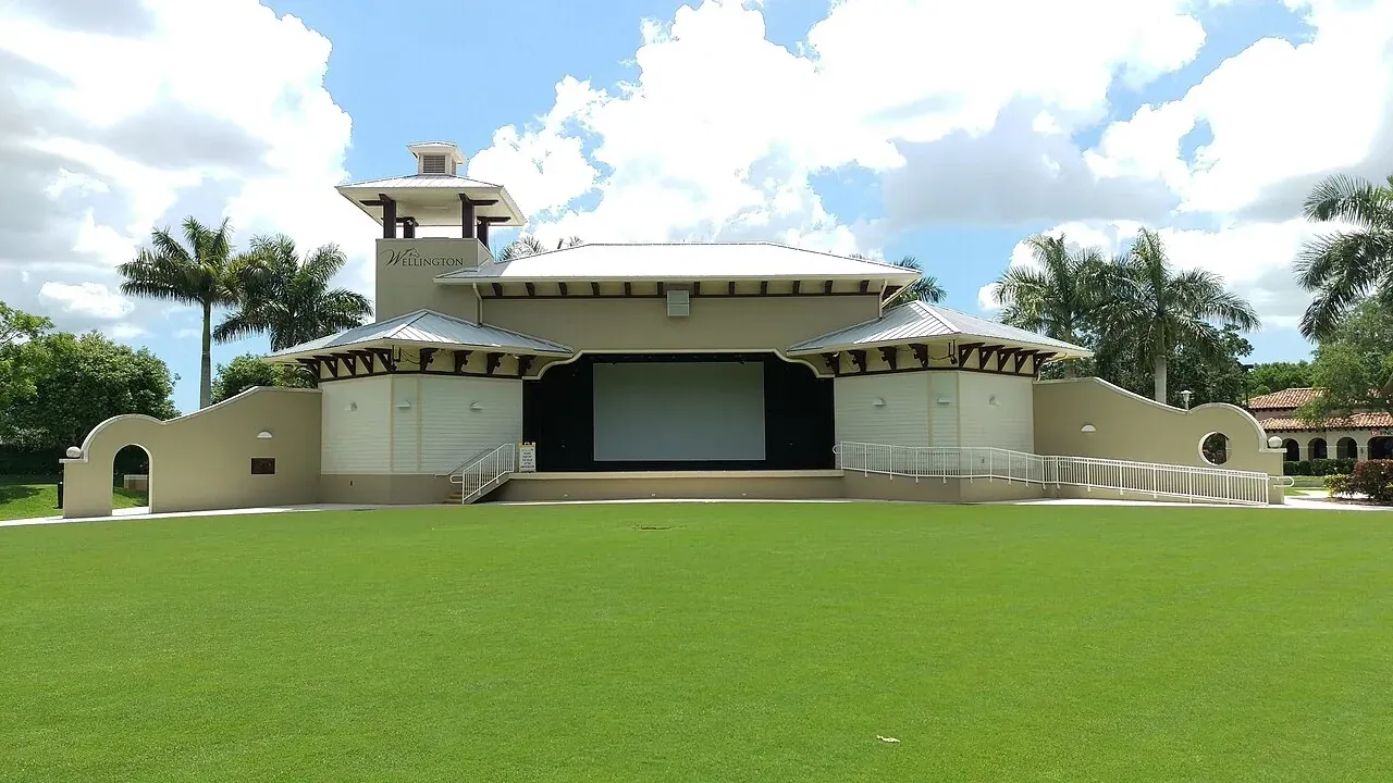 Wellington Amphitheater and lawn at the Wellington Town Center, Wellington