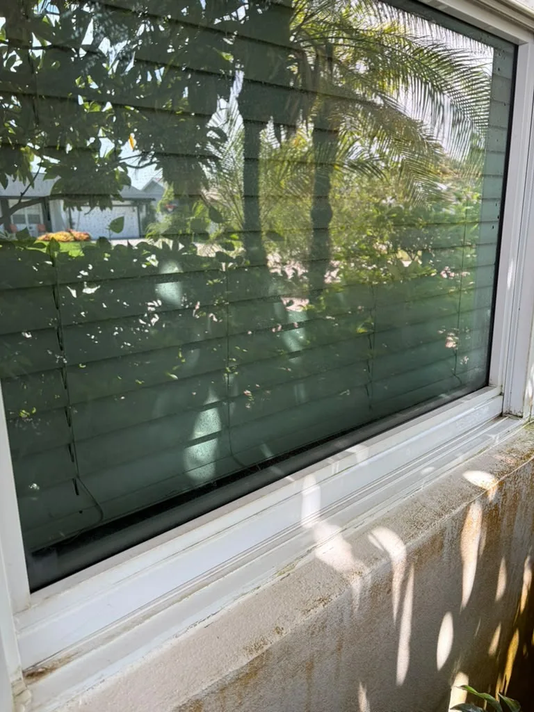 Window and frame cleaning, after cleaning